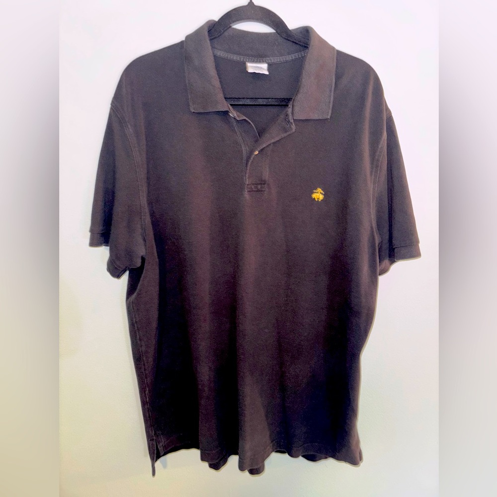 Brooks Brothers Performance Black Polo Shirt Size XXL